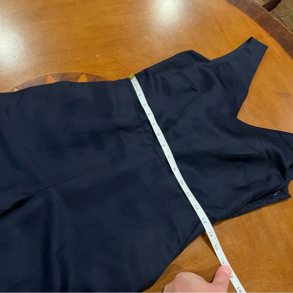NEW Banana Republic Women’s V-Neck Linen Blend Wide Leg Jumpsuit Navy 00P Petite